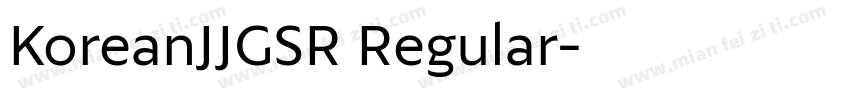 KoreanJJGSR Regular字体转换